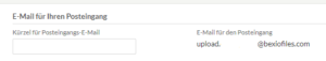 Bexio Email Einstellung